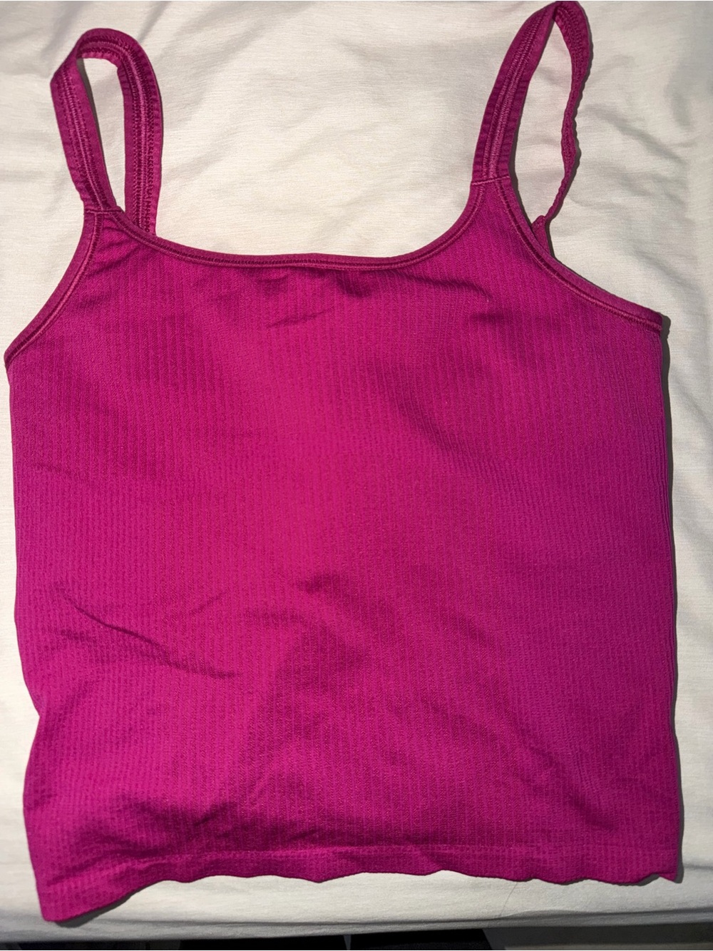 lululemon athletica Magenta Ribbed Crop Tank